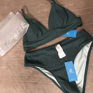 CUPSHE emerald green bikini